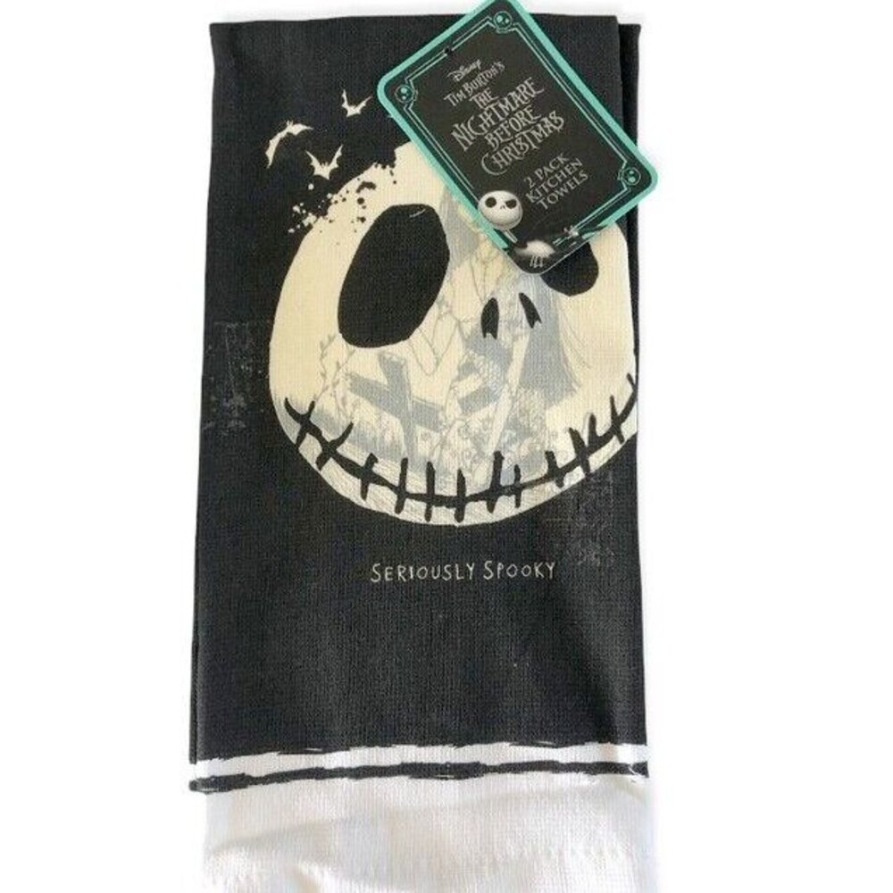 Disney Kitchen Dish Towels The Nightmare Before Christmas Jack & Sally Set of 2